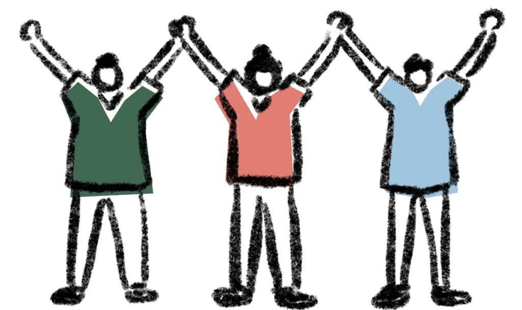 いおうじの人々のイラスト